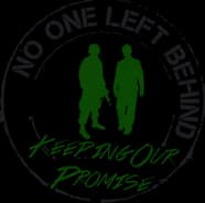 No One Left Behind logo: a soldier and an interpreter, with the words Keeping Our Promise